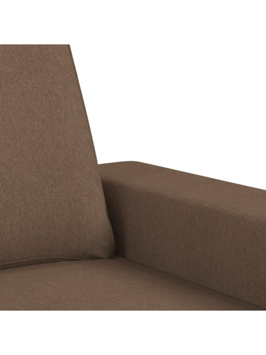 Trivietė sofa, rudos spalvos, 180cm, audinys