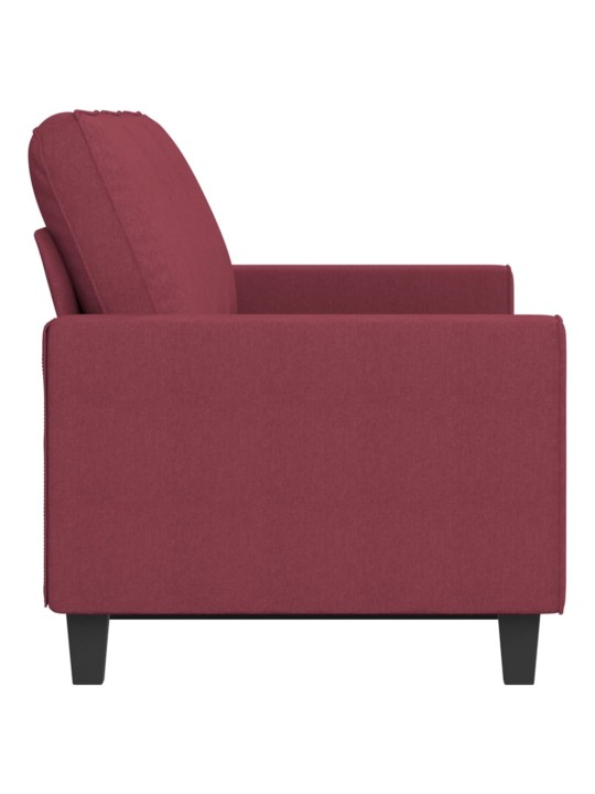 Trivietė sofa, raudonojo vyno spalvos, 180cm, audinys