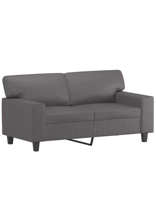 Dvivietė sofa, pilkos spalvos, 120cm, dirbtinė oda