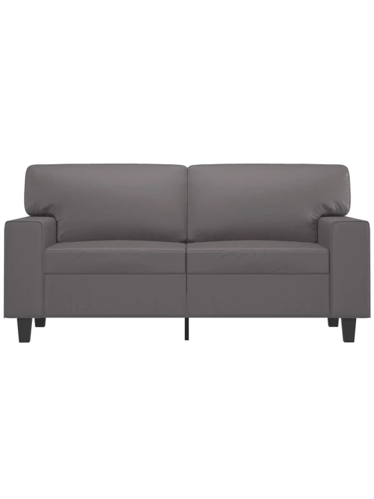 Dvivietė sofa, pilkos spalvos, 120cm, dirbtinė oda