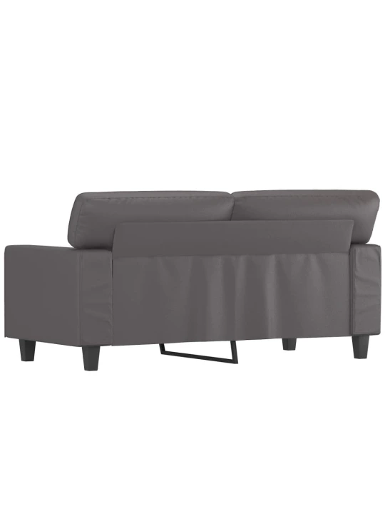 Dvivietė sofa, pilkos spalvos, 120cm, dirbtinė oda