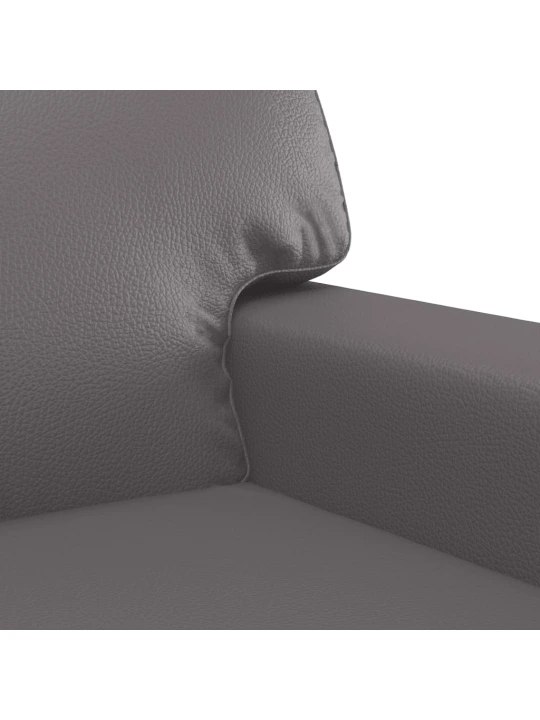 Dvivietė sofa, pilkos spalvos, 120cm, dirbtinė oda