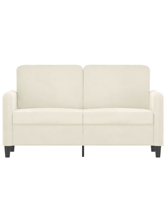 Dvivietė sofa, kreminės spalvos, 120cm, aksomas