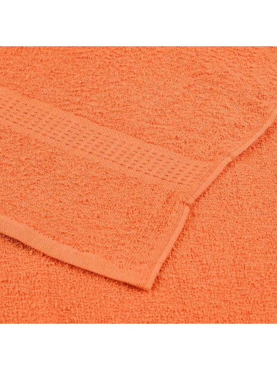 Rankšluosčiai, 4vnt., oranžiniai, 100x200 cm, medvilnė, 360g/m²