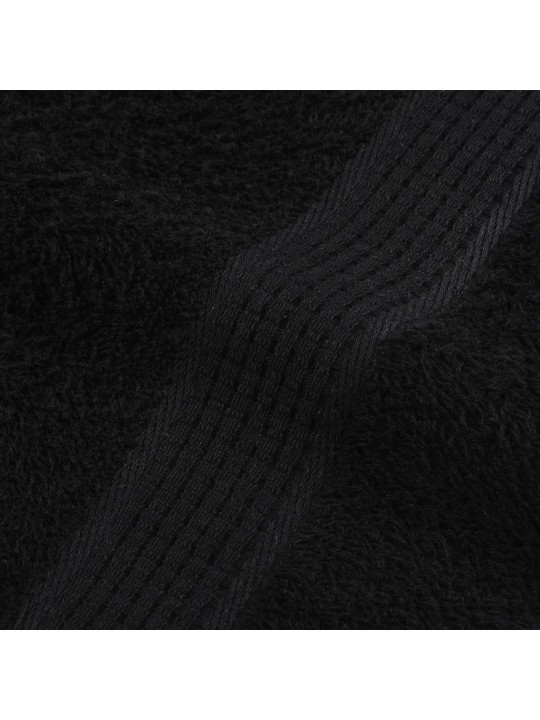 Saunos rankšluosčiai, 2vnt., juodi, 80x200 cm, medvilnė
