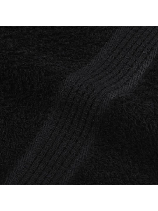 Rankšluosčiai, 4vnt., juodi, 100x200 cm, medvilnė, 360g/m²