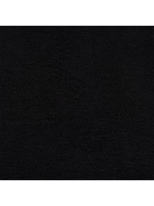 Rankšluosčiai, 10vnt., juodi, 100x200 cm, medvilnė, 360g/m²