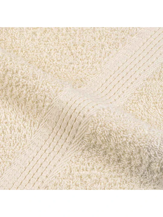 Rankšluosčiai, 10vnt., kreminiai, 30x30 cm, medvilnė, 360g/m²