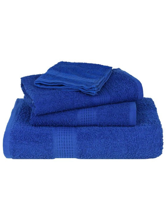 Rankšluosčių rinkinys, 8vnt., mėlyni, 100% medvilnė, 360g/m²