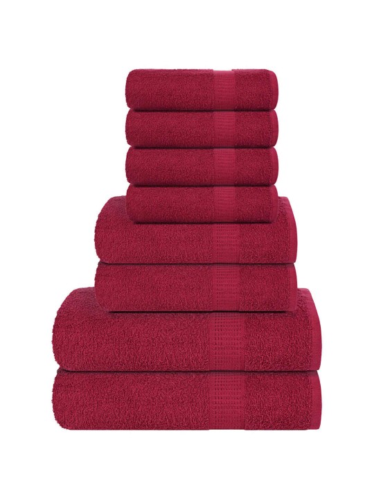 Rankšluosčių rinkinys, 8vnt., raudoni, 100% medvilnė, 360g/m²