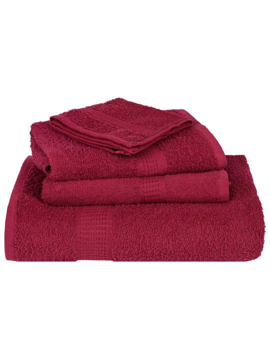 Rankšluosčių rinkinys, 8vnt., raudoni, 100% medvilnė, 360g/m²