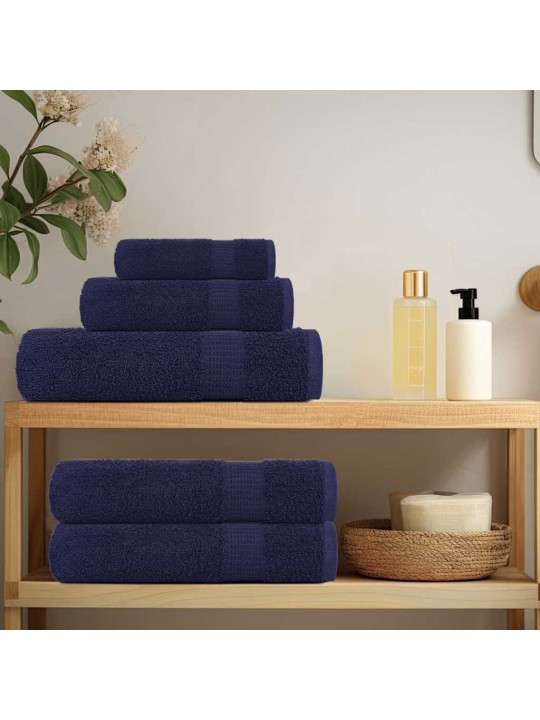 Rankšluosčių rinkinys, 8vnt., mėlyni, 100% medvilnė, 360g/m²