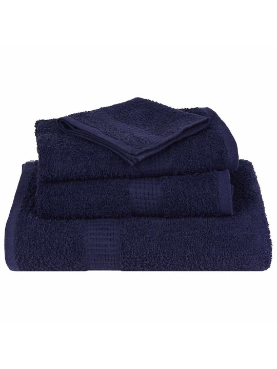 Rankšluosčių rinkinys, 8vnt., mėlyni, 100% medvilnė, 360g/m²