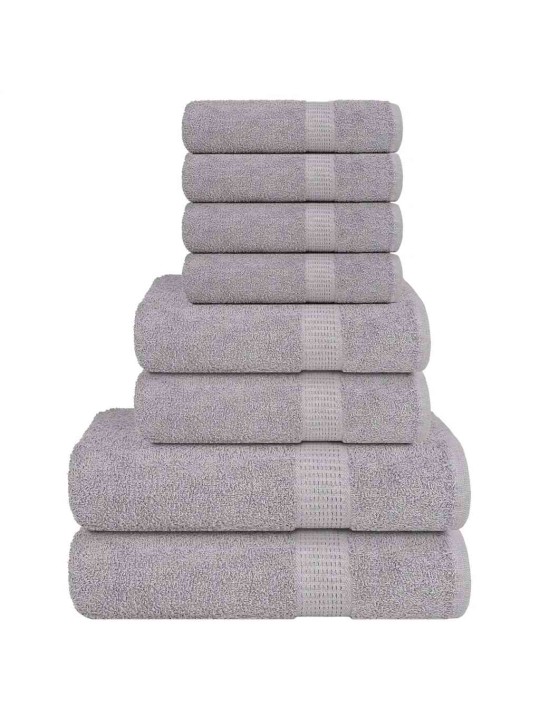 Rankšluosčių rinkinys, 8vnt., pilki, 100% medvilnė, 360g/m²