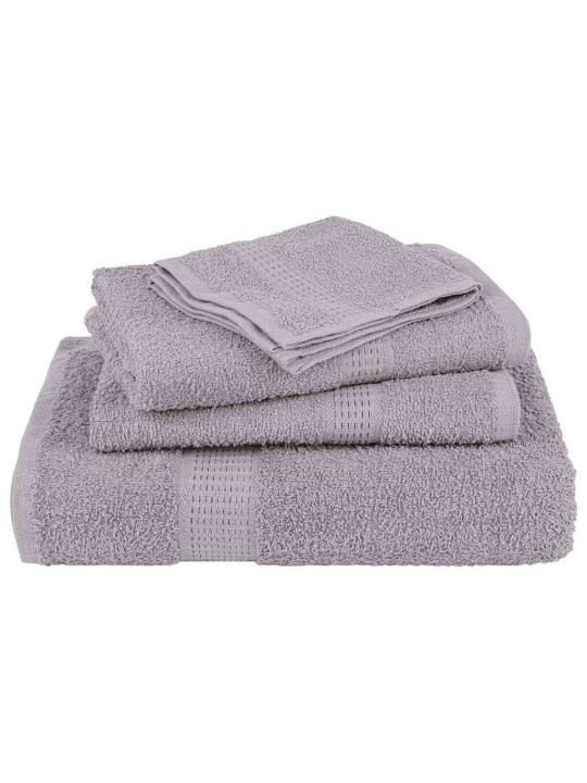 Rankšluosčių rinkinys, 8vnt., pilki, 100% medvilnė, 360g/m²