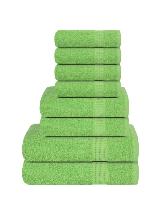 Rankšluosčių rinkinys, 8vnt., žali, 100% medvilnė, 360g/m²