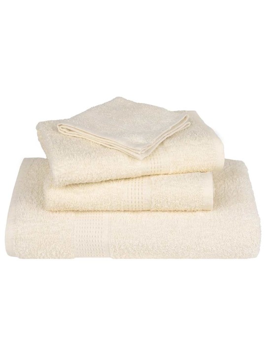 Rankšluosčių rinkinys, 8vnt., kreminiai, 100% medvilnė, 360g/m²