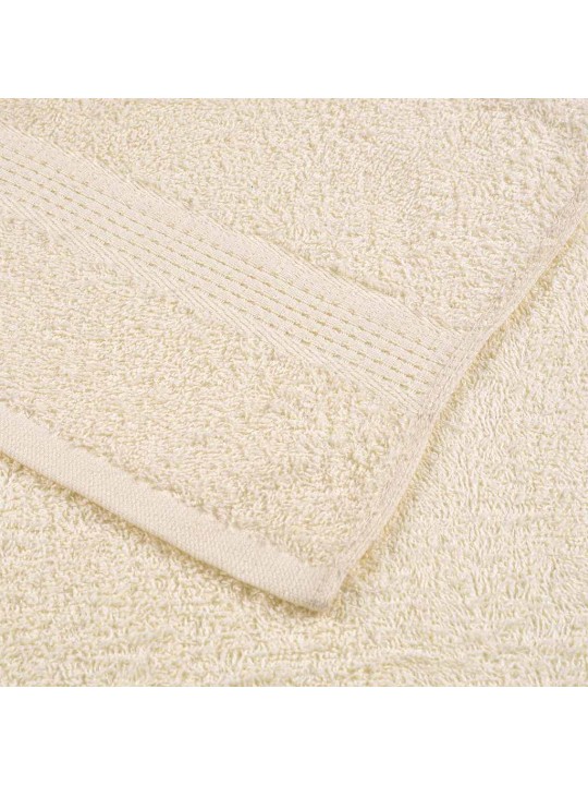 Rankšluosčių rinkinys, 8vnt., kreminiai, 100% medvilnė, 360g/m²