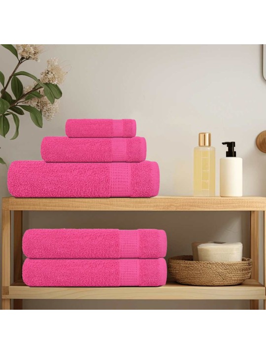 Rankšluosčių rinkinys, 8vnt., rožiniai, 100% medvilnė, 360g/m²