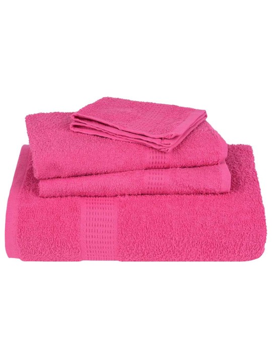 Rankšluosčių rinkinys, 8vnt., rožiniai, 100% medvilnė, 360g/m²