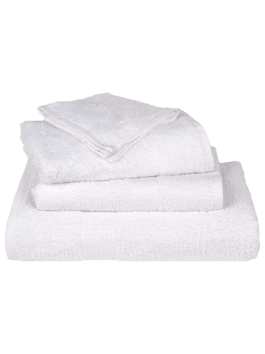Rankšluosčių rinkinys, 6vnt., balti, 100% medvilnė, 360g/m²