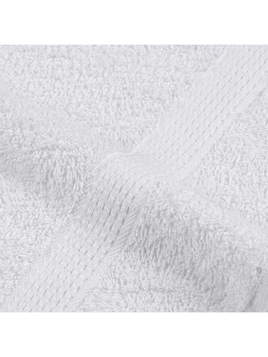 Rankšluosčių rinkinys, 6vnt., balti, 100% medvilnė, 360g/m²
