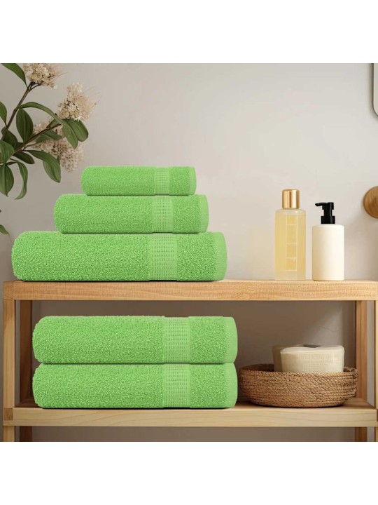 Rankšluosčių rinkinys, 6vnt., žali, 100% medvilnė, 360g/m²
