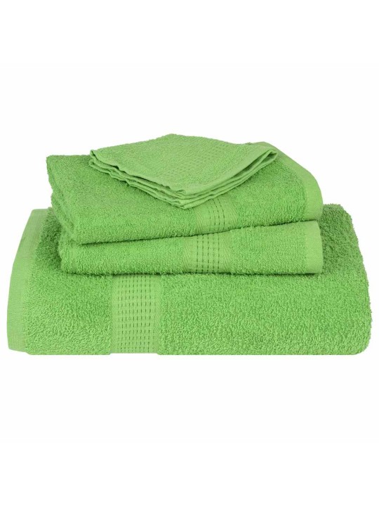 Rankšluosčių rinkinys, 6vnt., žali, 100% medvilnė, 360g/m²