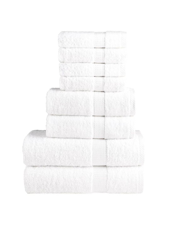Rankšluosčių rinkinys SOLUND, 8vnt., balti, 600g/m²