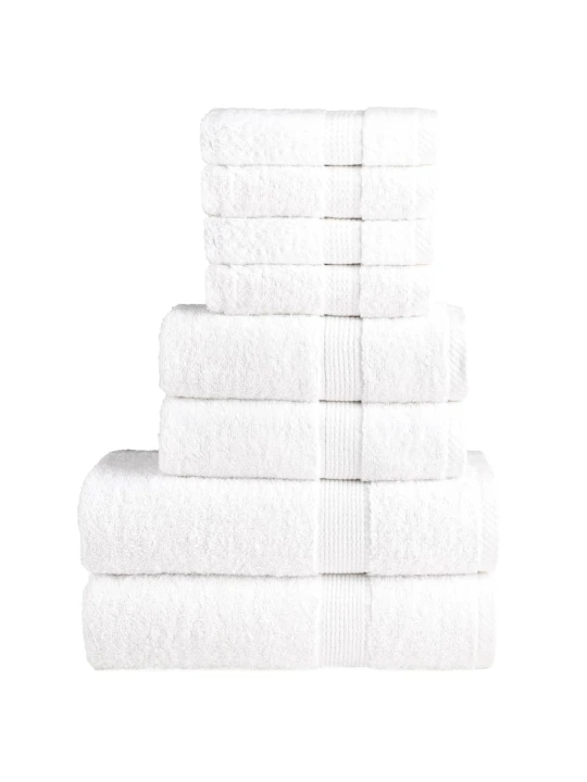 Rankšluosčių rinkinys SOLUND, 8vnt., balti, 600g/m²