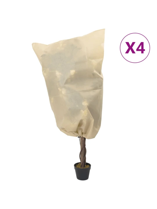 Uždangalai augalams su virvutėmis, 4vnt., 0,8x1m, 70g/m²