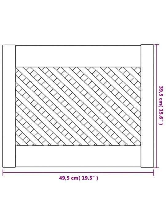 Spintelės durelės, 2vnt., 49,5x39,5 cm, pušis, grotelių dizaino