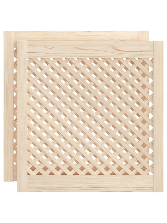 Spintelės durelės, 2vnt., 59,5x61,5 cm, pušis, grotelių dizaino