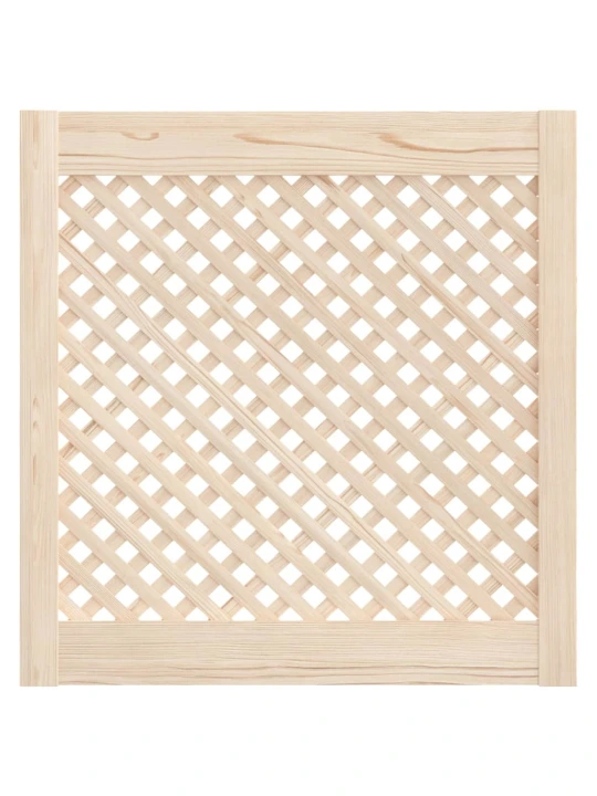 Spintelės durelės, 2vnt., 59,5x61,5 cm, pušis, grotelių dizaino
