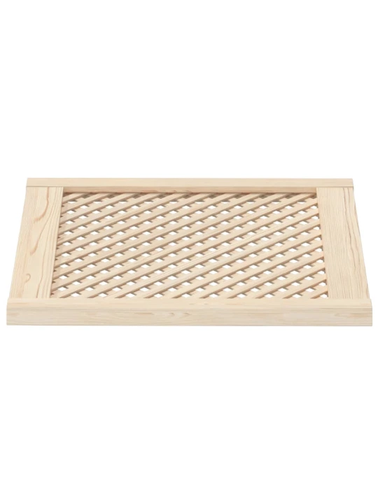 Spintelės durelės, 2vnt., 59,5x61,5 cm, pušis, grotelių dizaino