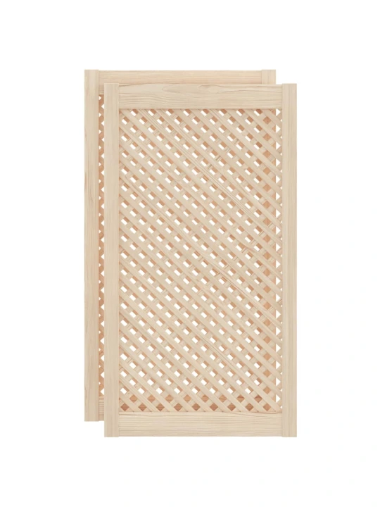 Spintelės durelės, 2vnt., 49,5x99cm, pušis, grotelių dizaino