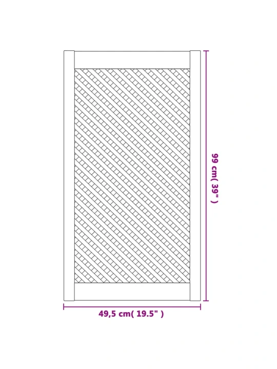 Spintelės durelės, 2vnt., 49,5x99cm, pušis, grotelių dizaino