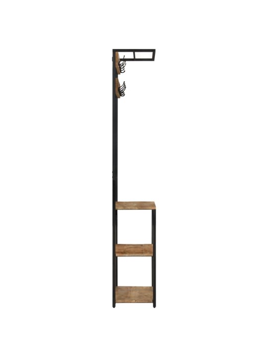 Paltų kabykla su lentyna batams, 68x30x182cm, mango masyvas