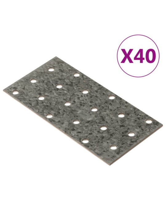 Perforuotos plokštės, 40vnt., 120x60mm, plienas, 2mm