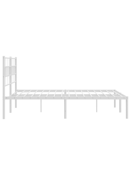 Metalinis lovos rėmas su galvūgaliu, baltos spalvos, 135x190cm