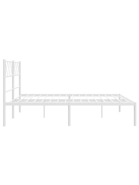 Metalinis lovos rėmas su galvūgaliu, baltos spalvos, 135x190cm