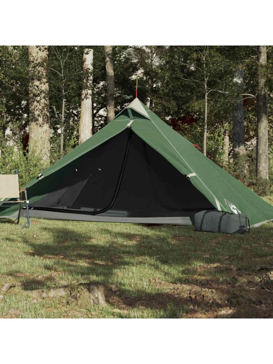 Stovyklavimo palapinė, žalia, vienvietė, tipi dizaino