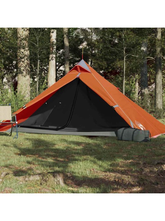 Stovyklavimo palapinė, oranžinė, vienvietė, tipi dizaino