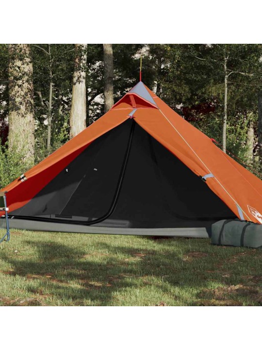 Stovyklavimo palapinė, oranžinė, vienvietė, tipi dizaino