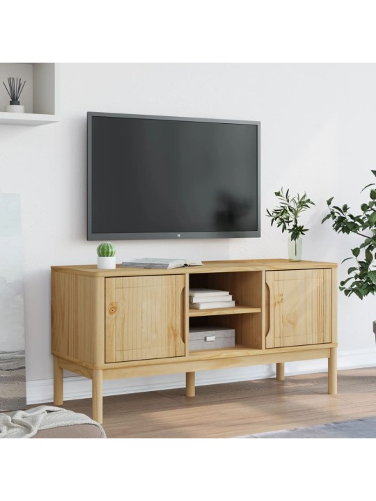 Televizoriaus spintelė FLORO, vaško ruda, 114x43x55cm, pušis