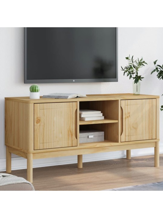 Televizoriaus spintelė FLORO, vaško ruda, 114x43x55cm, pušis