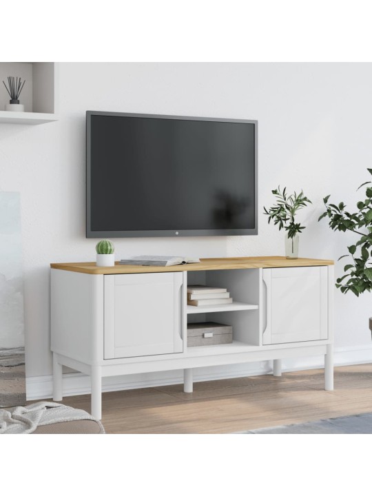 Televizoriaus spintelė FLORO, balta, 114x43x55cm, pušis