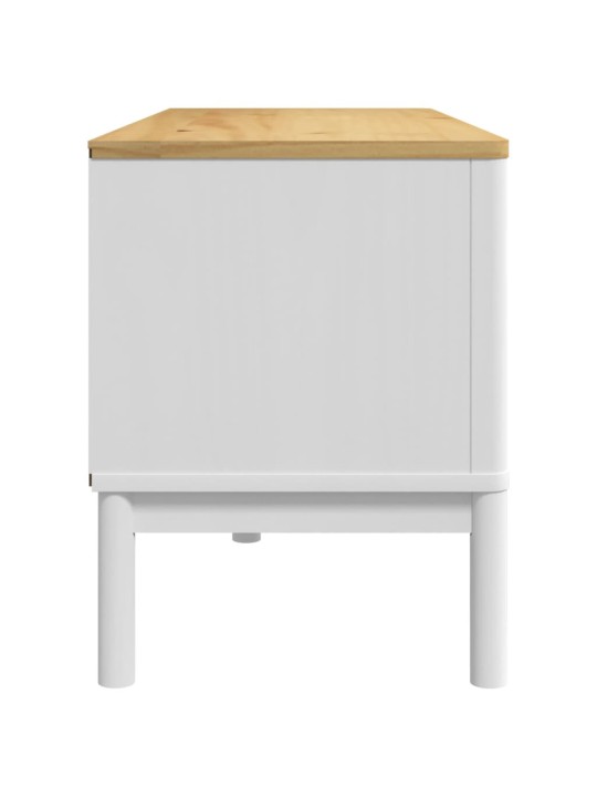 Televizoriaus spintelė FLORO, balta, 114x43x55cm, pušis