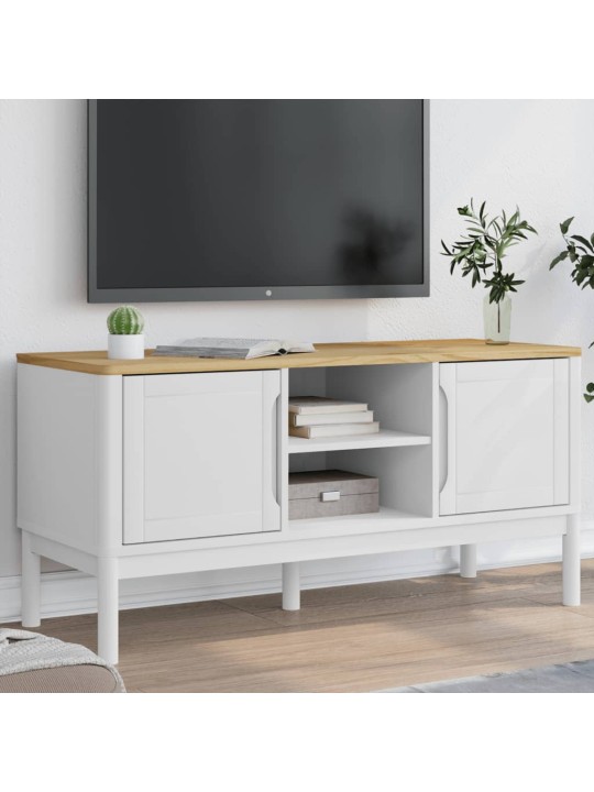 Televizoriaus spintelė FLORO, balta, 114x43x55cm, pušis