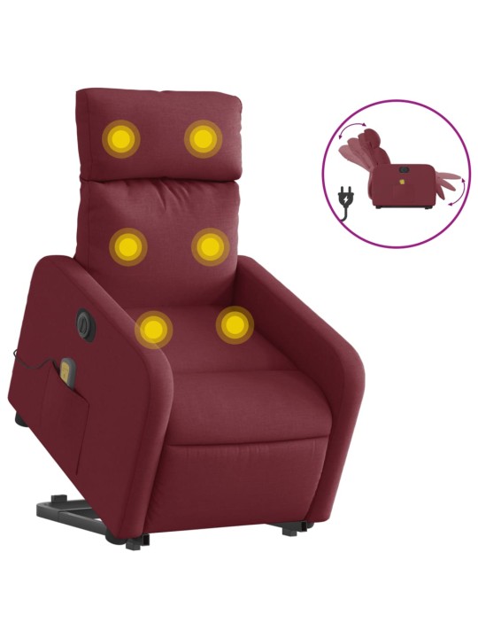 Atsistojantis elektrinis masažinis krėslas, vyno, audinys
